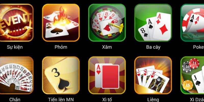 Trang game đánh bài miễn phí đa dạng sản phẩm 